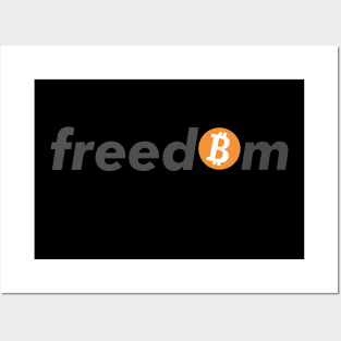 Bitcoin means Freedom: BTC Logo for Crypto Fans Posters and Art